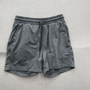 Bearbottom Shorts Mens Medium Gray Athletic Running Drawstring Pockets 6 Inseam